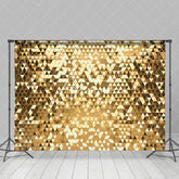 Aperturee - Aperturee Gold Triangle Sequins Backdrop For Photography